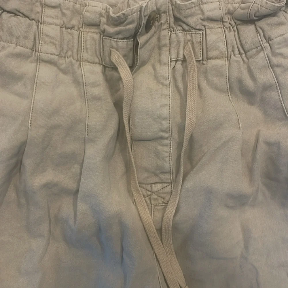 Free People Paperbag Waist Pleated Pants M khaki high rise